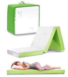 Tri-Fold 4-Inch Foam Camping Mattress with Case