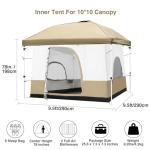 REDCAMP 10x10FT Outdoor Pop-Up Camping Tent
