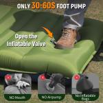 Thick 5-Inch Camping Sleeping Pad with Pillow