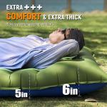 Thick 5-Inch Camping Sleeping Pad with Pillow