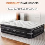 Queen Size Inflatable Air Mattress with Built-in Pump
