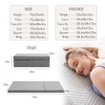 4-Inch Tri-Fold Memory Foam Mattress for Travel