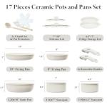 17-Piece Nonstick Ceramic Cookware Set