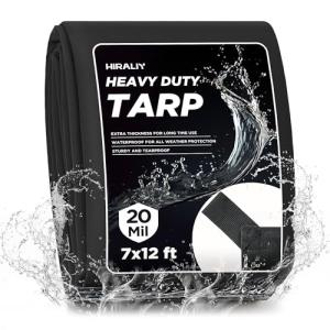 HIRALIY Heavy Duty Waterproof Camping Tarp (7x12 ft)