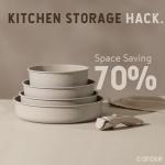 21-Piece Nonstick Cookware Set with Detachable Handles