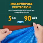 Large Waterproof Tarp for Camping and Outdoor Use