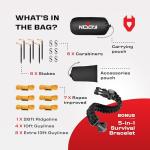 Lightweight 12x10 Waterproof Camping Tarp - Black