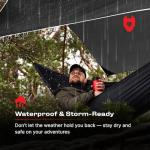 Lightweight 12x10 Waterproof Camping Tarp - Black