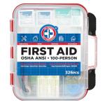 326-Piece First Aid Kit in Hard Red Case
