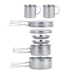 Compact 8-Piece Camping Cookware Set for Hiking