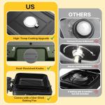 2-Burner Propane Camping Stove with Grill and Carry Bag