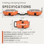 Cofiyard 2-Burner Portable Propane Camping Stove