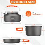 17-Piece Camping Cookware Set for Outdoor Cooking