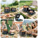 Portable 2-Burner Camping Stove with Carry Bag