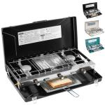 Portable 3-Burner Camping Stove with Wind Guards