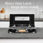 Portable 3-Burner Camping Stove with Wind Guards