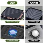 OGERY Portable 2-Burner Camping Stove with Griddle