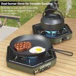 Cofiyard Portable 2-Burner Camping Stove with Bag