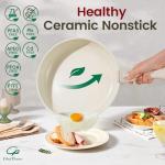 Non-Toxic Ceramic Cookware Set, 19 Pieces
