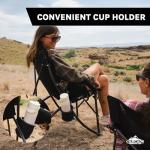 Cascade Mountain Tech Foldable Camping Chair, Black