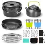 Odoland 15-Piece Lightweight Camping Cookware Set