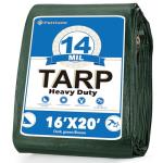 Heavy Duty Waterproof Tarp 16' x 20' for Camping