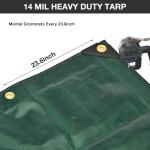 Heavy Duty Waterproof Tarp 16' x 20' for Camping