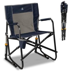 Portable Folding Rocking Camping Chair - Indigo Blue