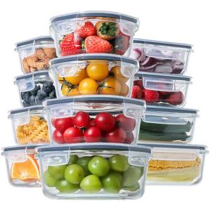 HOMBERKING Airtight Glass Food Storage Containers Set