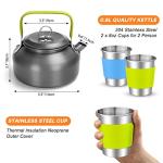 Odoland 16-Piece Lightweight Camping Cookware Set