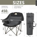 Oversized Folding Camping Chair with Cup Holder