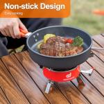 Odoland Lightweight Non-Stick Camping Cookware Set