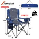 Oversized Folding Camping Chairs with Cooler Bag - 2-Pack