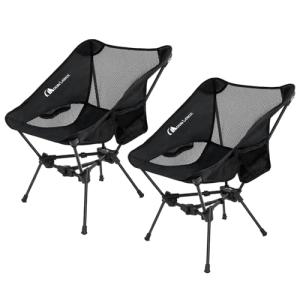 MOON LENCE Ultralight Folding Camping Chairs - 2 Pack