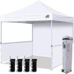 10'x10' Pop-Up Canopy Tent with Sidewalls and Bags