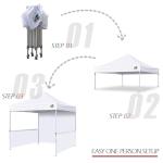 10'x10' Pop-Up Canopy Tent with Sidewalls and Bags
