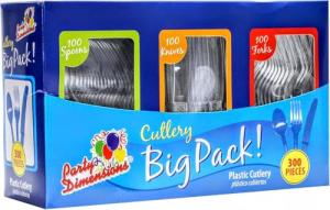300 Count Clear Camping Cutlery Set