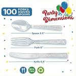 300 Count Clear Camping Cutlery Set
