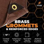 Heavy Duty Waterproof Brown Tarp Cover 6' x 8