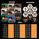 Heavy Duty Waterproof Brown Tarp Cover 6' x 8
