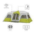 CORE 12-Person Instant Cabin Tent with 3 Rooms