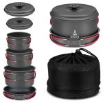 Alocs Portable Aluminum Camping Cookware Set