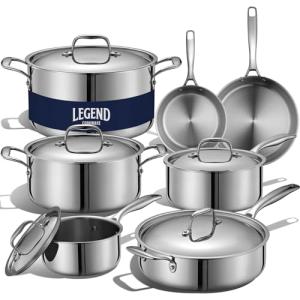 Stainless Steel 14-Piece Camping Cookware Set