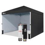 CROWN SHADES Pop-Up Tent with 4 Sidewalls, Black