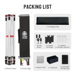 CROWN SHADES Pop-Up Tent with 4 Sidewalls, Black