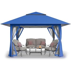 CROWN SHADES 13x13 Pop Up Canopy Tent - Blue