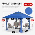 CROWN SHADES 13x13 Pop Up Canopy Tent - Blue