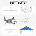 CROWN SHADES 13x13 Pop Up Canopy Tent - Blue