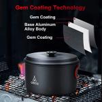 Alocs Portable Aluminum Camping Cookware Set