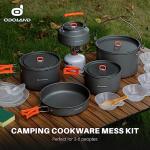 Odoland 18-Piece Camping Cookware Set with Utensils